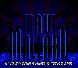 Donald in Maui Mallard (Europe) Title Screen